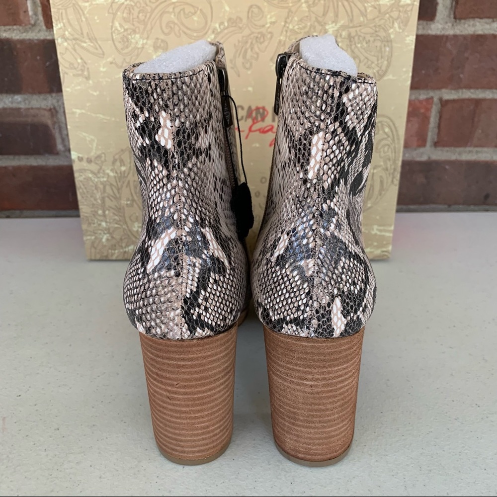 American Rag Women’s Hayes Snake Print Leather Block Heel Ankle Boots US 9 M - Picture 5 of 8
